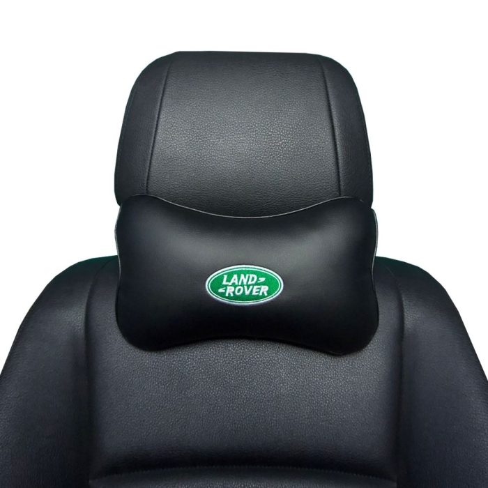 Подушки под шею Подушка под шею черная с вышивкой Land Rover (Черная)